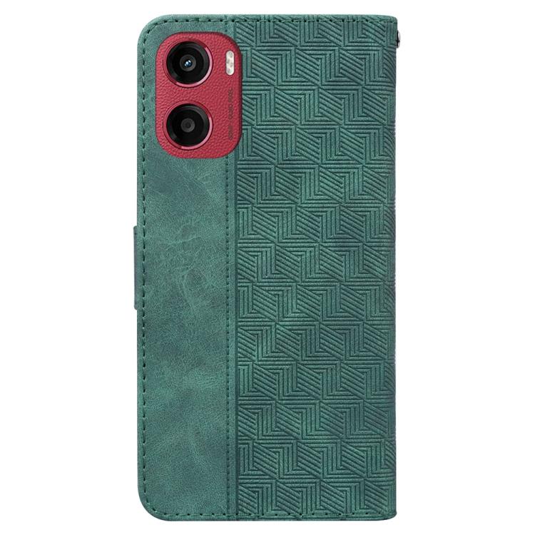 For Motorola Moto G05 / E15 Geometric Embossed Leather Phone Case