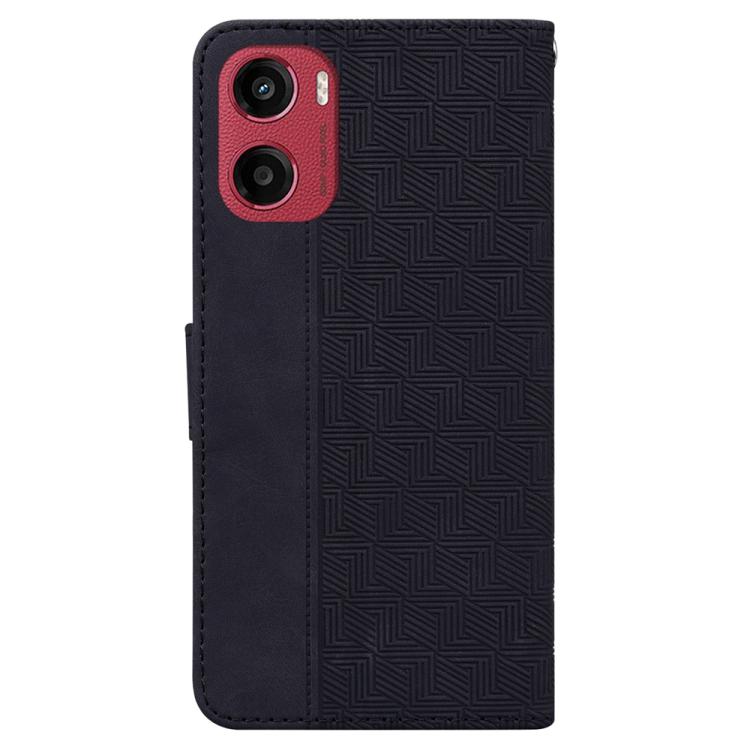 For Motorola Moto G05 / E15 Geometric Embossed Leather Phone Case