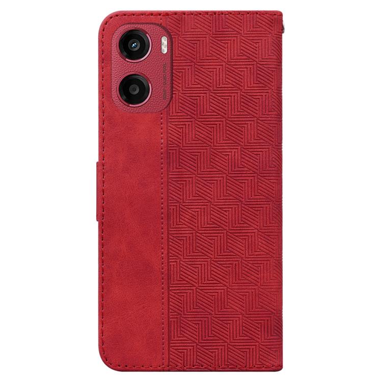 For Motorola Moto G05 / E15 Geometric Embossed Leather Phone Case