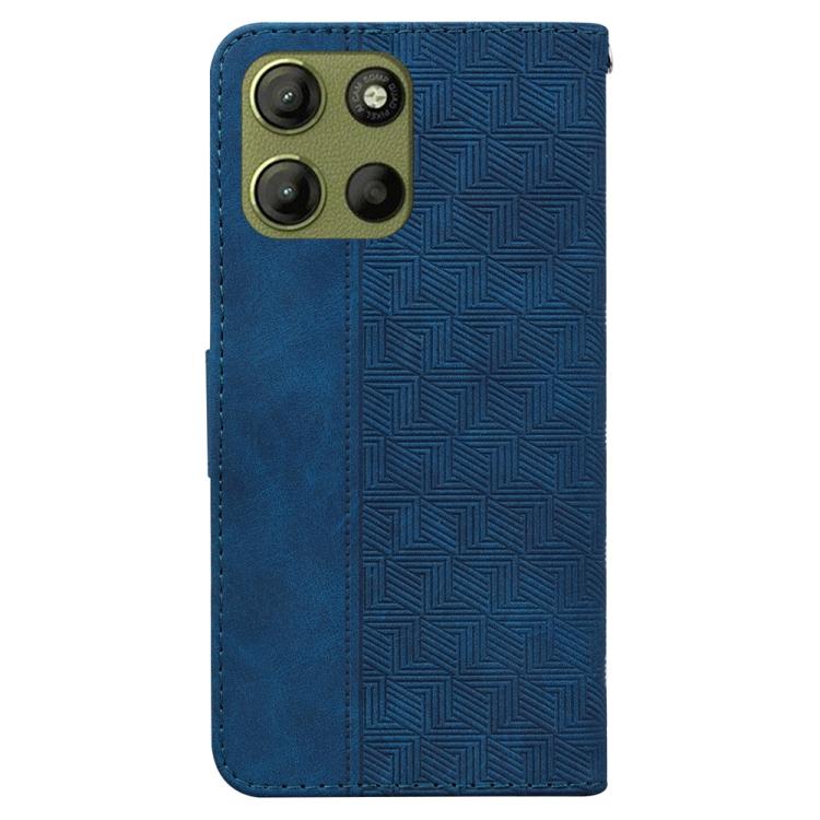 For Motorola Moto G15 Geometric Embossed Leather Phone Case
