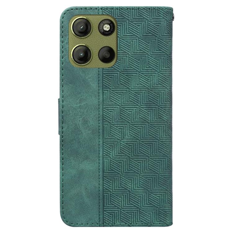 For Motorola Moto G15 Geometric Embossed Leather Phone Case