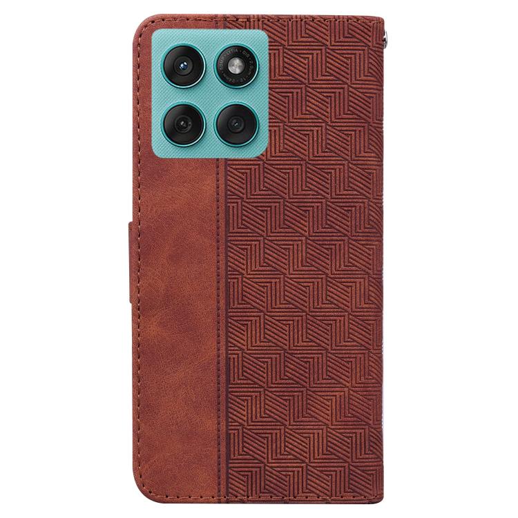 For Motorola Edge 60 Fusion / Edge 5G 2025 Geometric Embossed Leather Phone Case