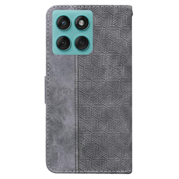 For Motorola Edge 60 Fusion / Edge 5G 2025 Geometric Embossed Leather Phone Case