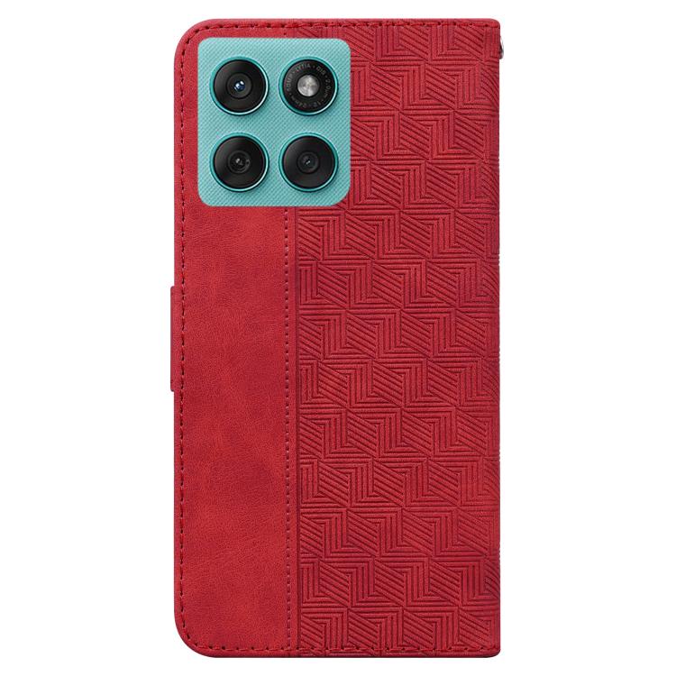 For Motorola Edge 60 Fusion / Edge 5G 2025 Geometric Embossed Leather Phone Case