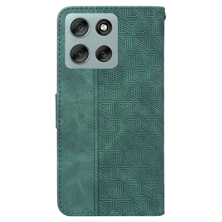 For Motorola Moto G56 5G / G66j 5G / G66y 5G Geometric Embossed Leather Phone Case
