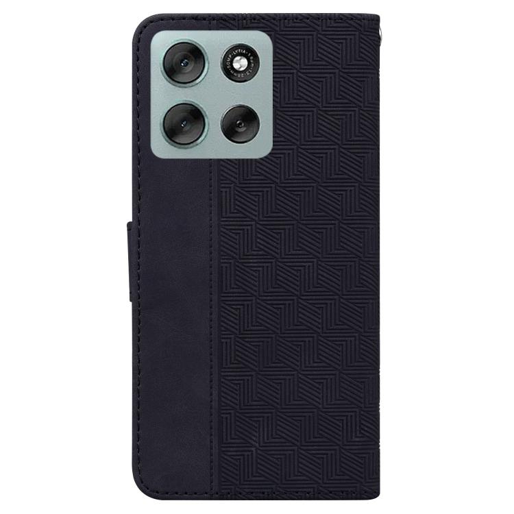 For Motorola Moto G56 5G / G66j 5G / G66y 5G Geometric Embossed Leather Phone Case
