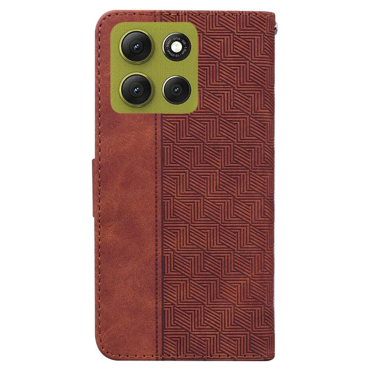 For Motorola Moto G86 5G Geometric Embossed Leather Phone Case