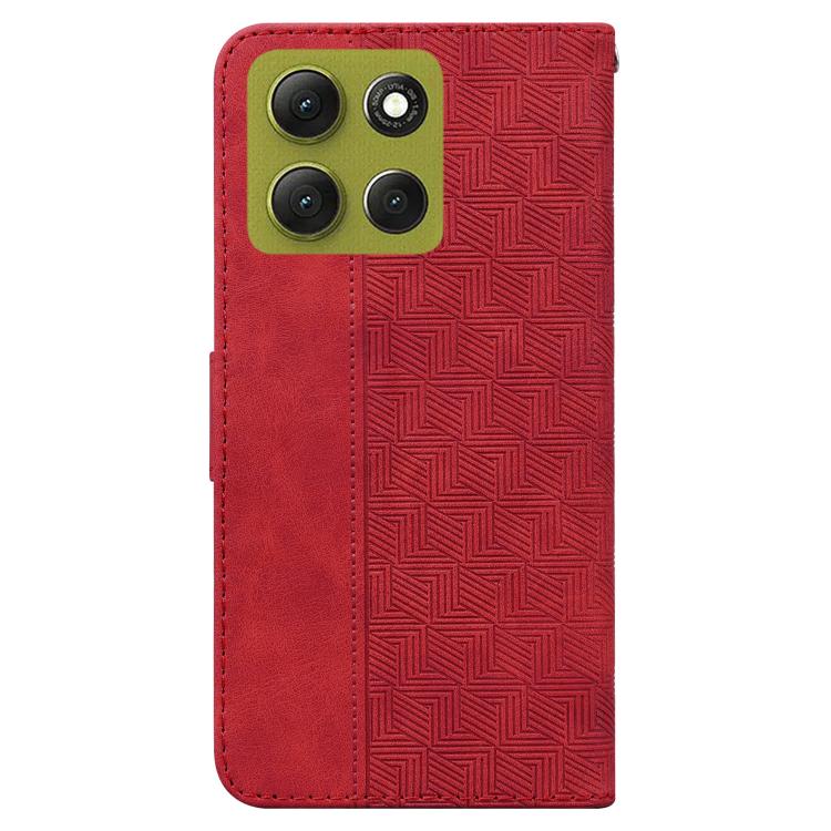 For Motorola Moto G86 5G Geometric Embossed Leather Phone Case