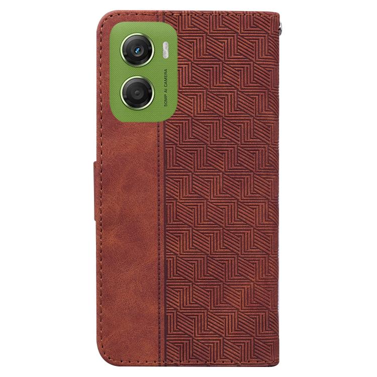 For Motorola Moto G06 4G Geometric Embossed Leather Phone Case