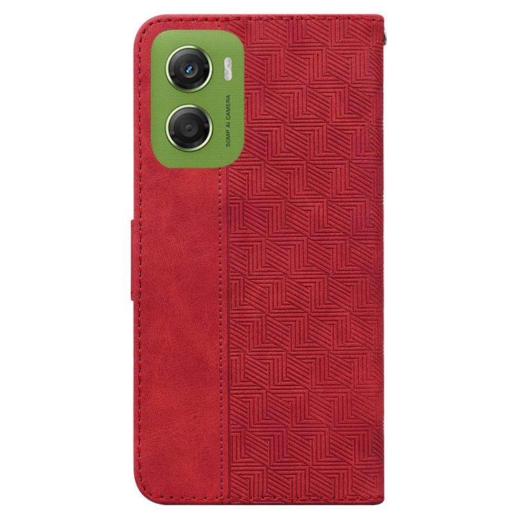 For Motorola Moto G06 4G Geometric Embossed Leather Phone Case