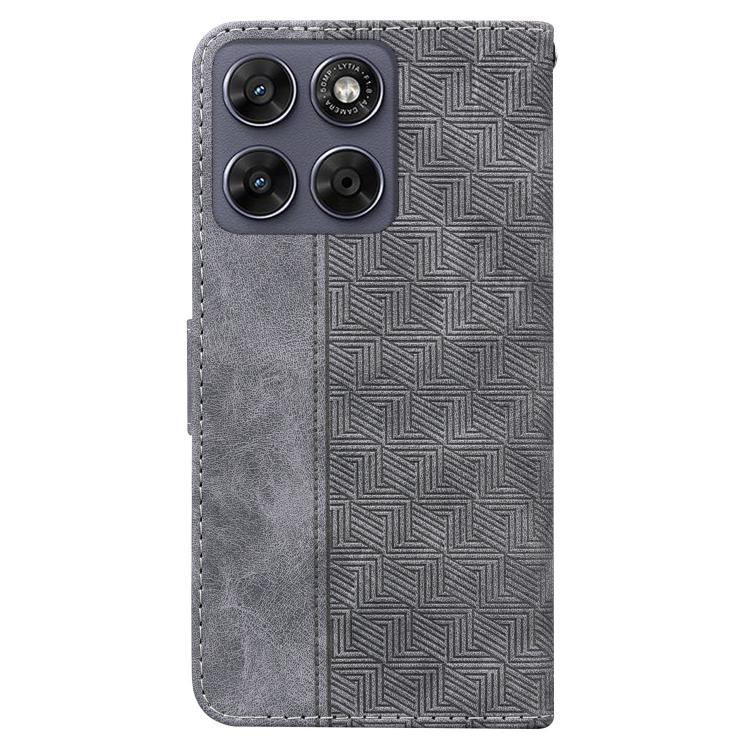 For Motorola Moto G67 5G / Moto G77 5G Geometric Embossed Leather Phone Case