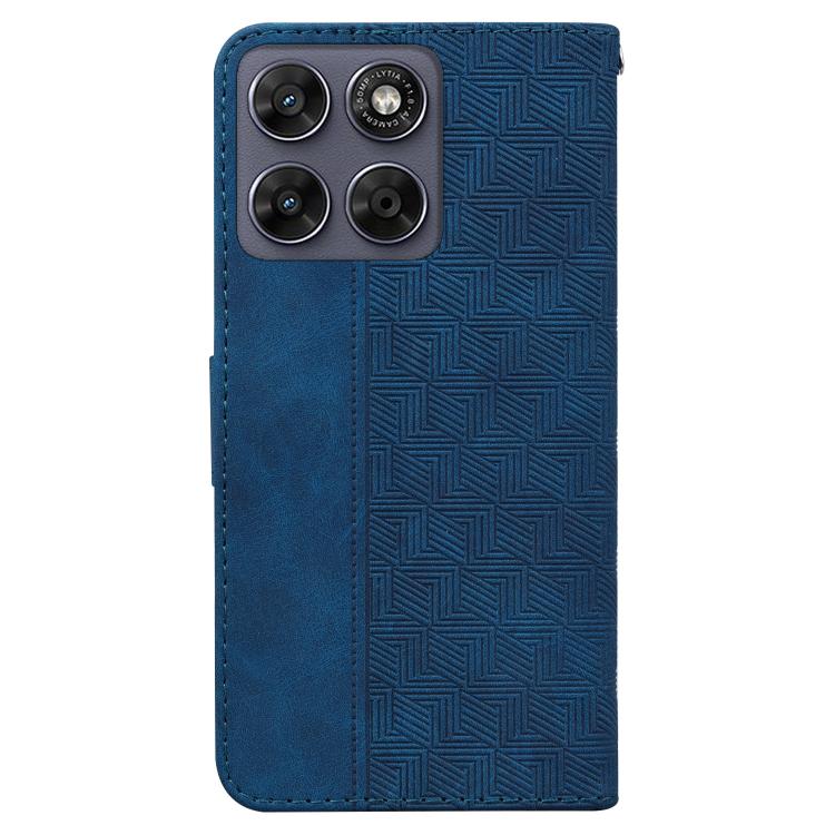 For Motorola Moto G67 5G / Moto G77 5G Geometric Embossed Leather Phone Case
