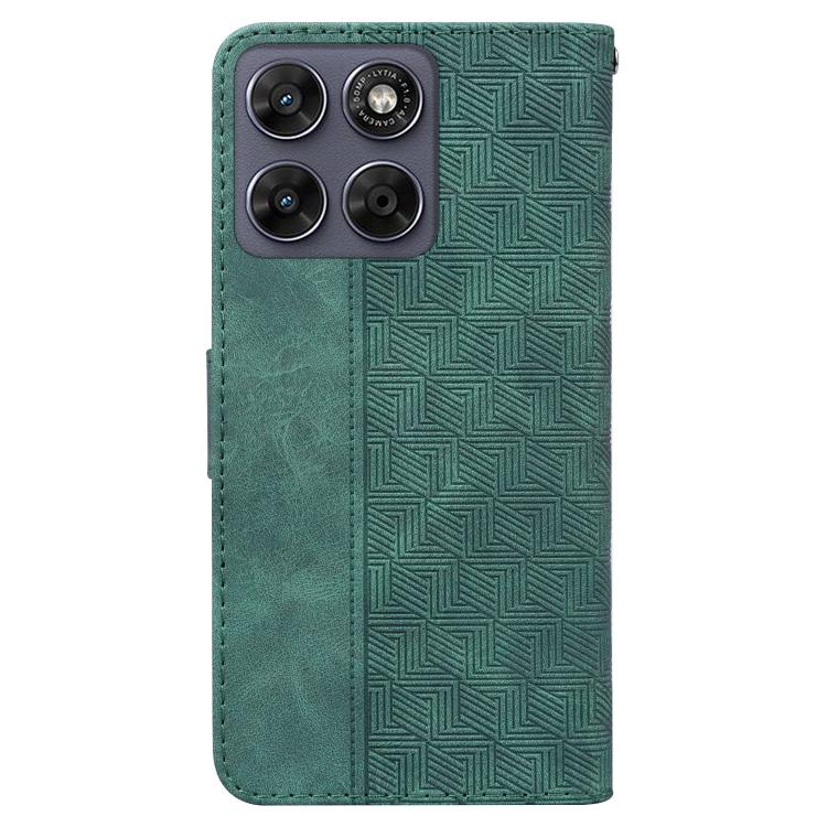 For Motorola Moto G67 5G / Moto G77 5G Geometric Embossed Leather Phone Case