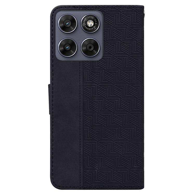 For Motorola Moto G67 5G / Moto G77 5G Geometric Embossed Leather Phone Case