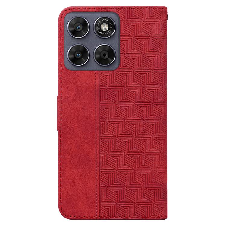 For Motorola Moto G67 5G / Moto G77 5G Geometric Embossed Leather Phone Case