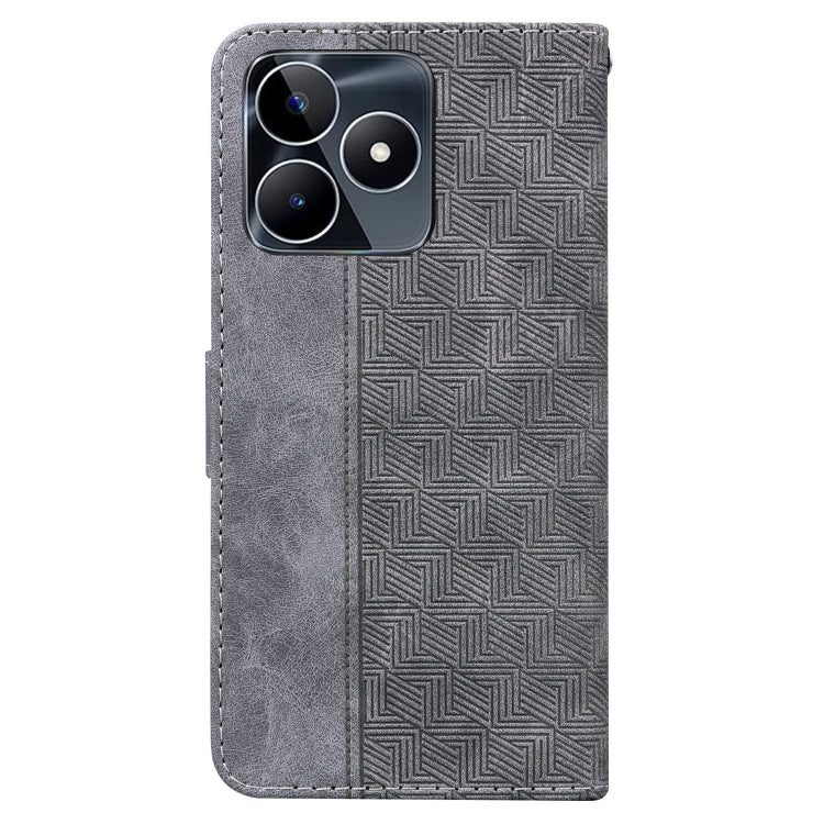 For Realme C53 / Narzo N53 Geometric Embossed Leather Phone Case