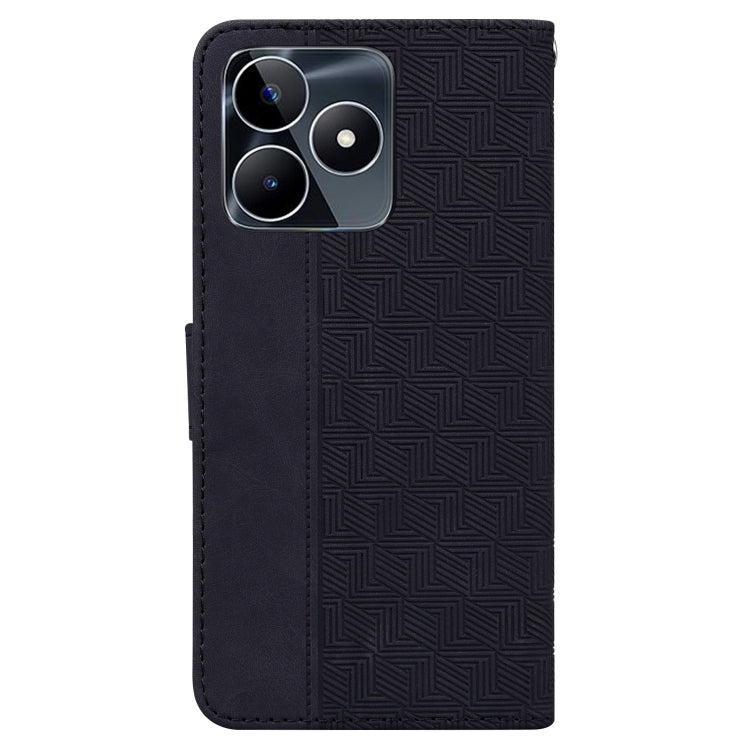 For Realme C53 / Narzo N53 Geometric Embossed Leather Phone Case