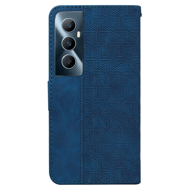 For Realme C65 4G Geometric Embossed Leather Phone Case