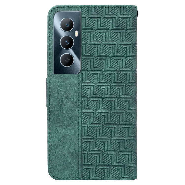 For Realme C65 4G Geometric Embossed Leather Phone Case