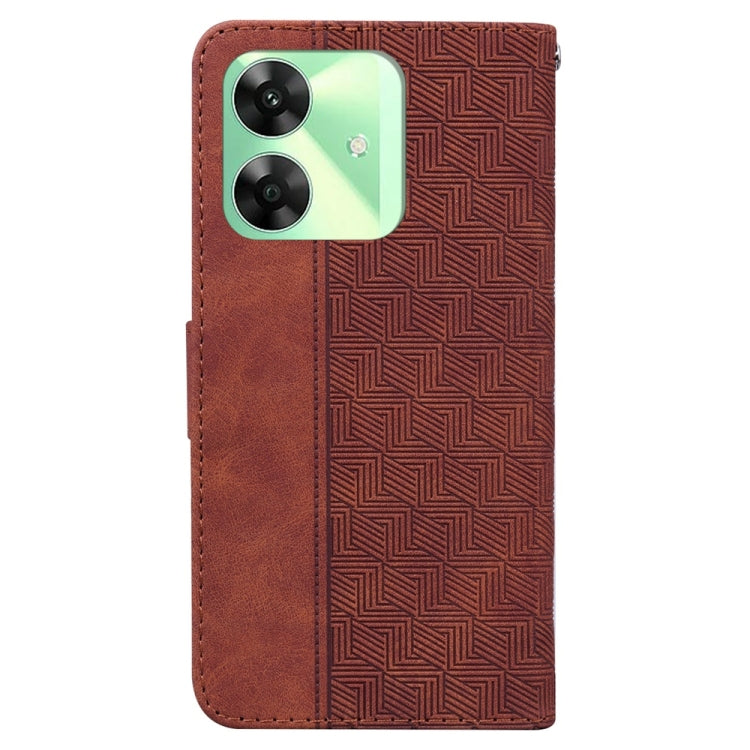 For Realme C61 / C63 / Note 60 Geometric Embossed Leather Phone Case