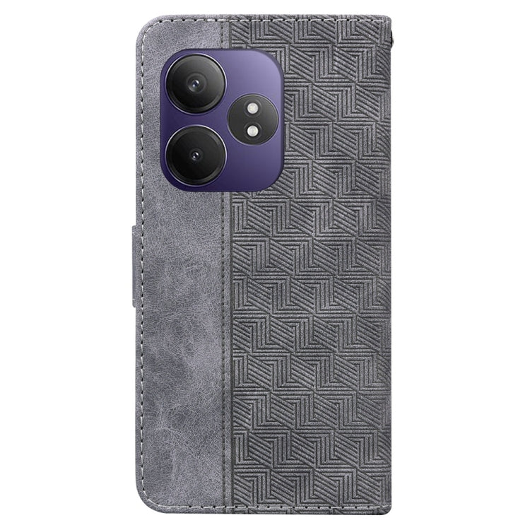 For Realme GT 6 / GT 6T / GT Neo6 Geometric Embossed Leather Phone Case
