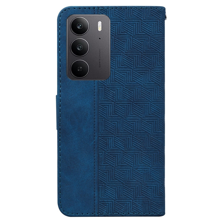 For Realme C75 Geometric Embossed Leather Phone Case