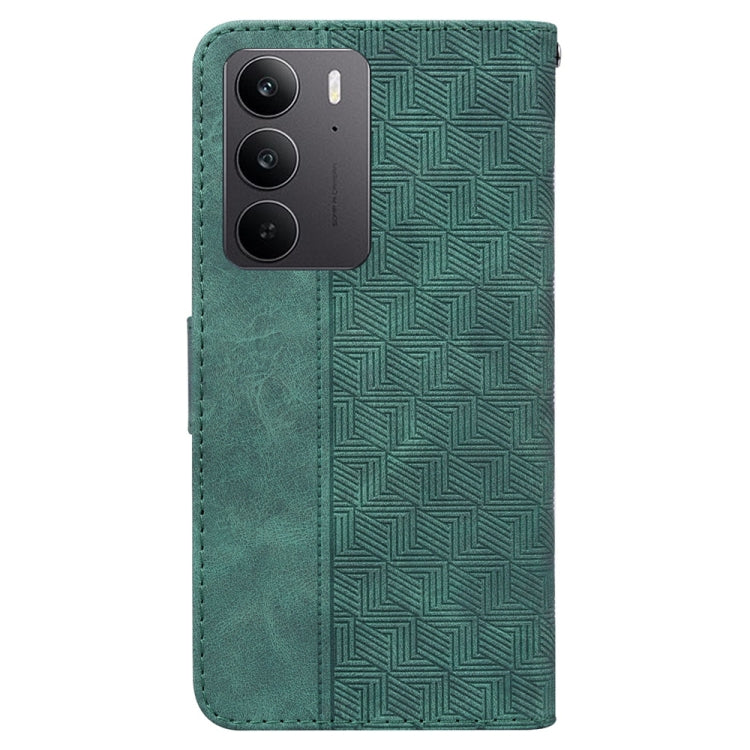For Realme C75 Geometric Embossed Leather Phone Case