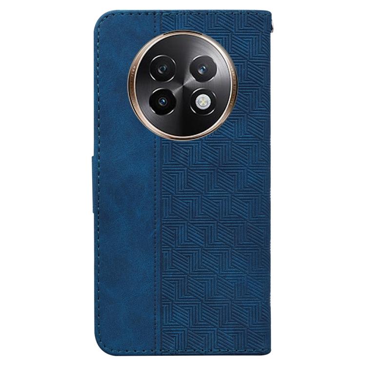 For Realme 13+ Global Geometric Embossed Leather Phone Case
