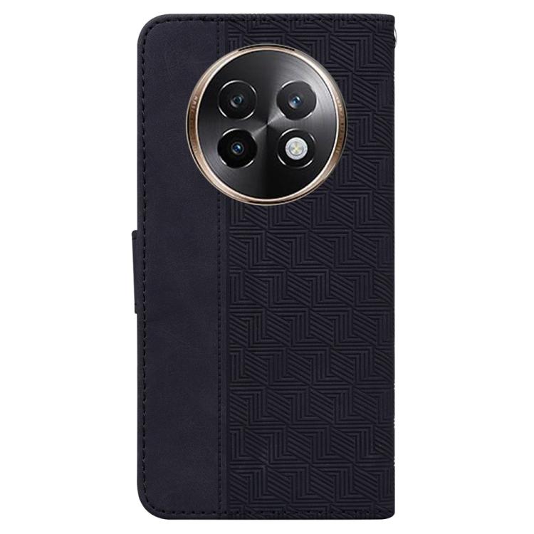 For Realme 13+ Global Geometric Embossed Leather Phone Case