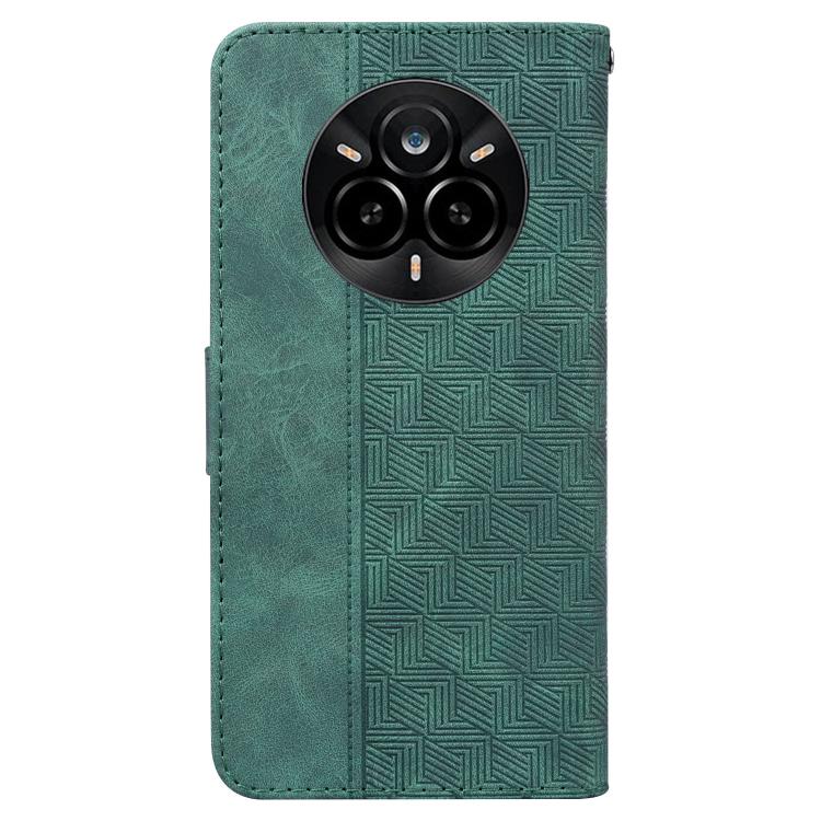 For Realme 14 Pro Geometric Embossed Leather Phone Case