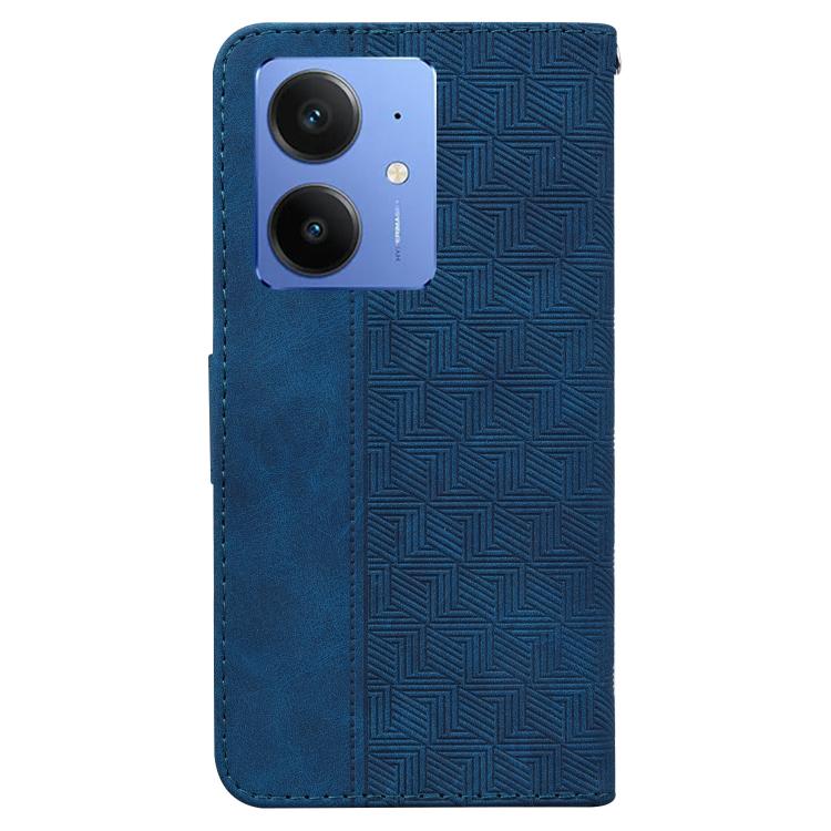 For Realme Neo7 SE Geometric Embossed Leather Phone Case
