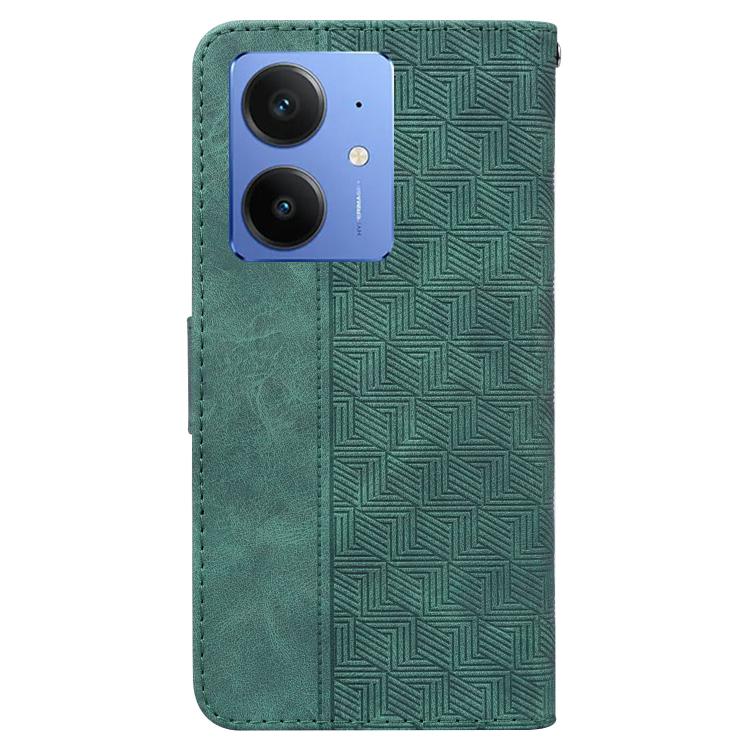For Realme Neo7 SE Geometric Embossed Leather Phone Case