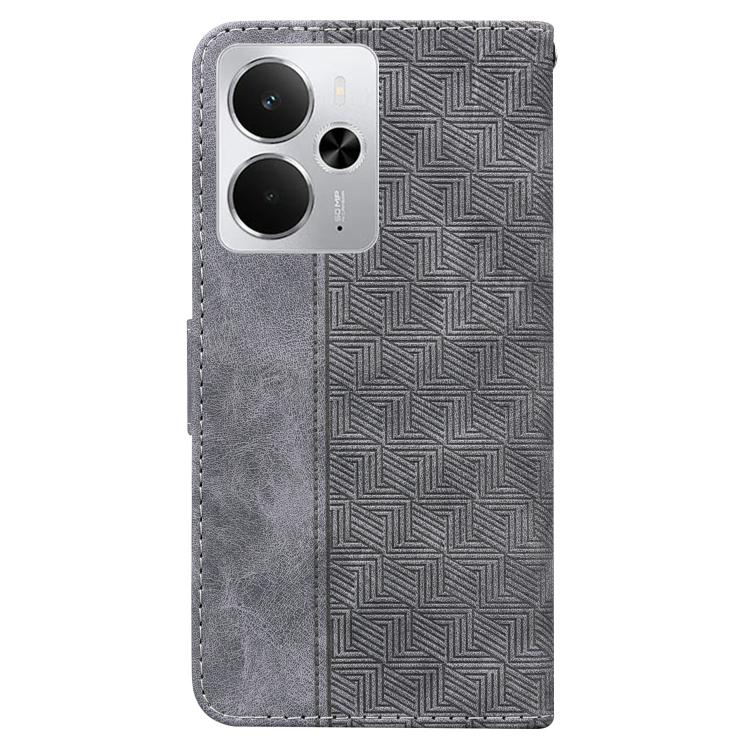 For Realme 14 Geometric Embossed Leather Phone Case