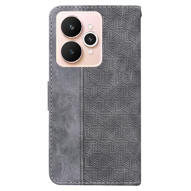 For Realme 15 5G / Realme 15 Pro 5G Geometric Embossed Leather Phone Case