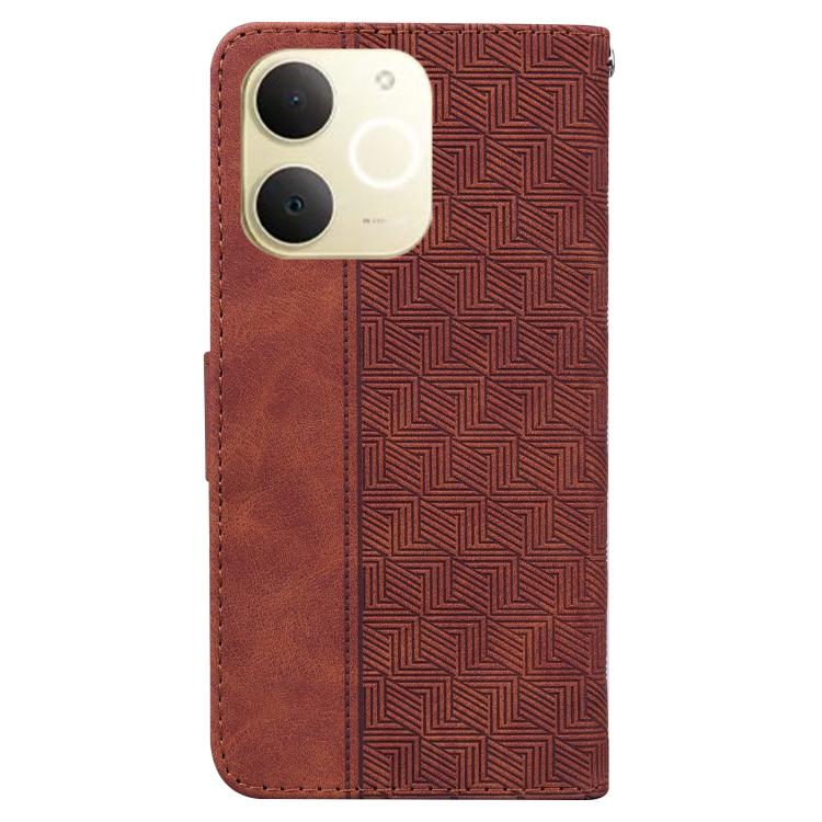 For Realme Narzo 80 Lite 4G / C71 India Geometric Embossed Leather Phone Case