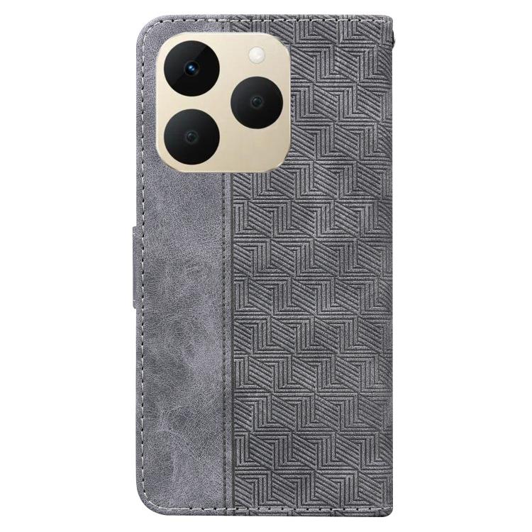 For Realme 15T 5G Geometric Embossed Leather Phone Case