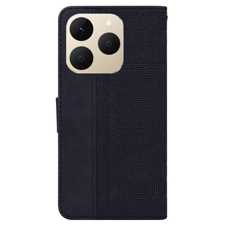 For Realme 15T 5G Geometric Embossed Leather Phone Case