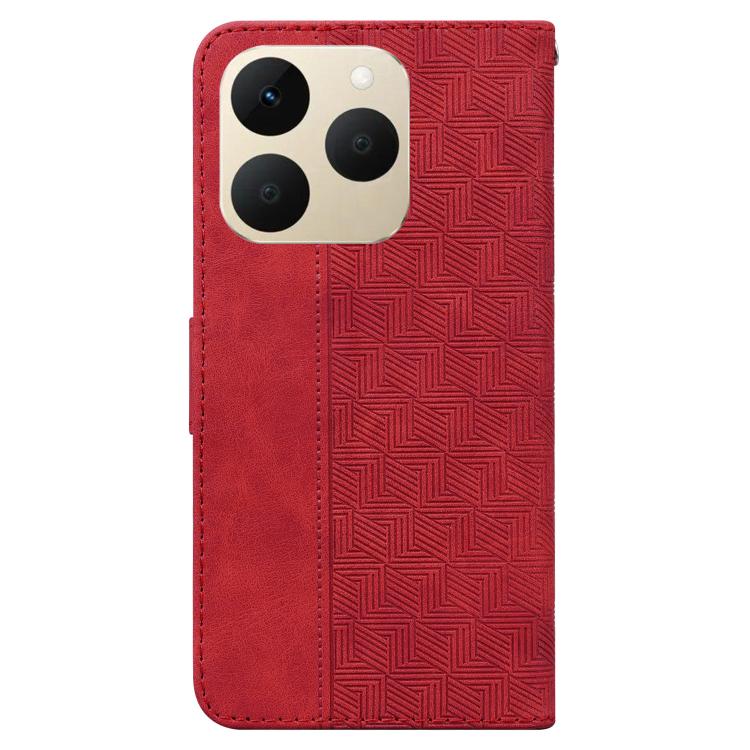 For Realme 15T 5G Geometric Embossed Leather Phone Case