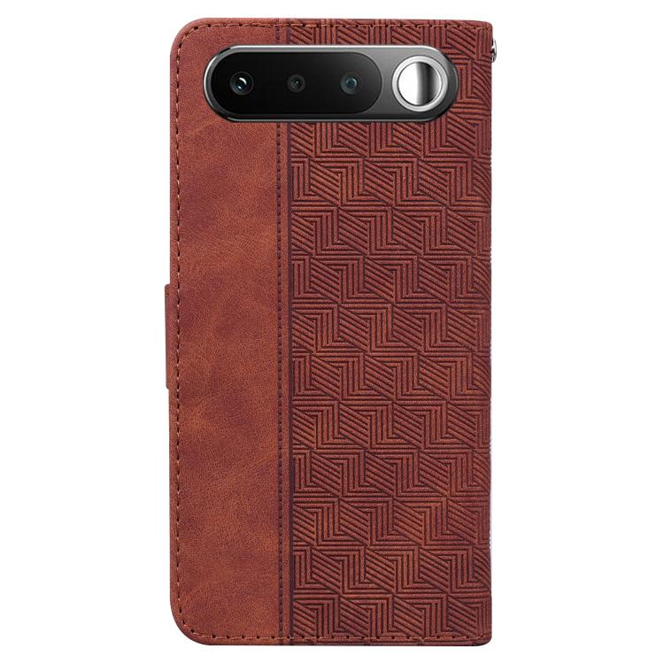 For Realme 16 5G Geometric Embossed Leather Phone Case