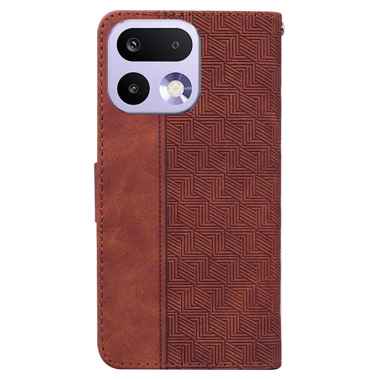 For Realme 16 Pro 5G Geometric Embossed Leather Phone Case