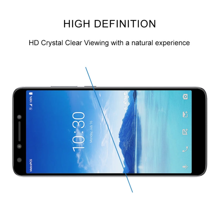 For Alcatel 7 25 PCS Full Glue Full Screen Tempered Glass Film(Black)