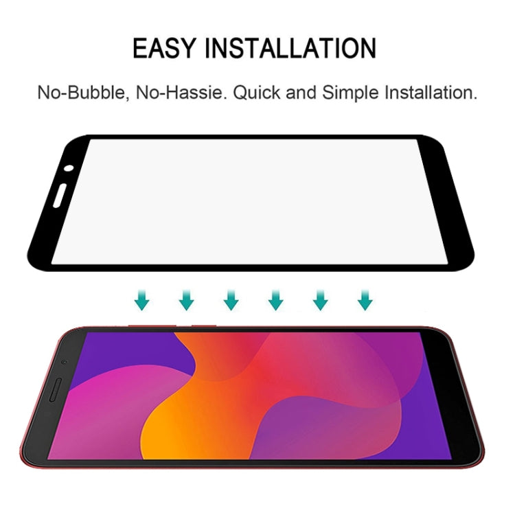 For Huawei Honor 9S 25 PCS Full Glue Full Screen Tempered Glass Film(Black)