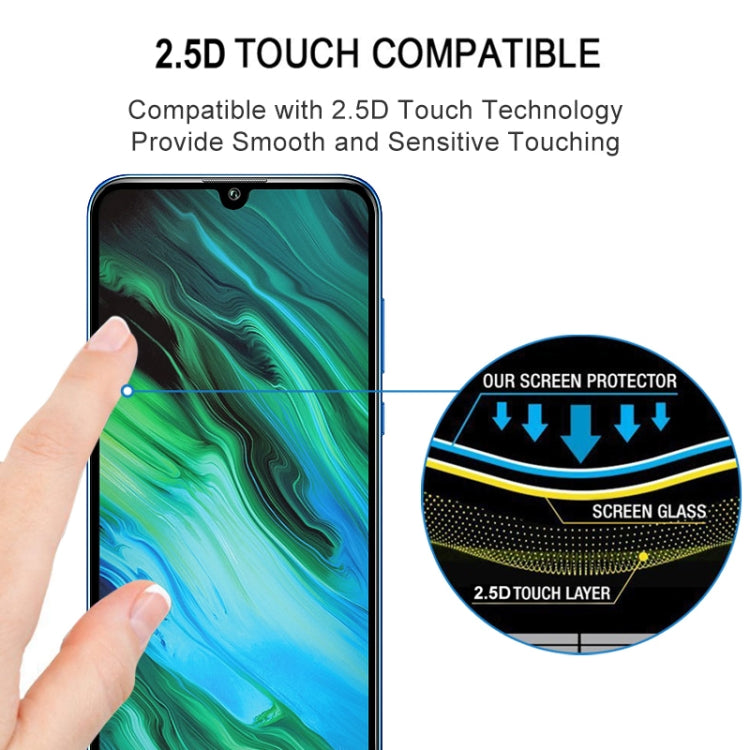 For Huawei Honor 20e 25 PCS Full Glue Full Screen Tempered Glass Film(Black)