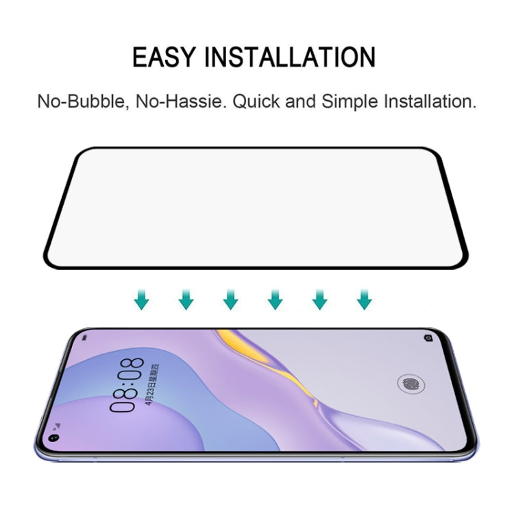 For Huawei Nova 7 5G 25 PCS Full Glue Full Screen Tempered Glass Film(Black)