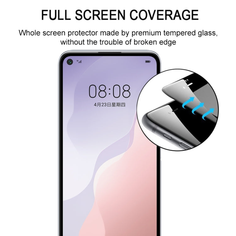 For Huawei Nova 7 SE / 7 SE 5G Youth 25 PCS Full Glue Full Screen Tempered Glass Film(Black)