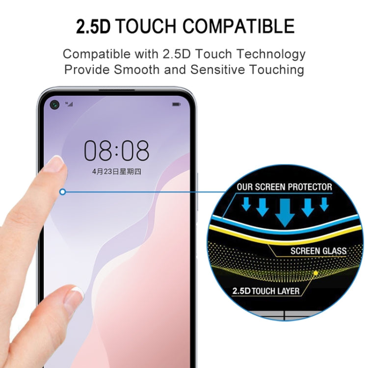 For Huawei Nova 7 SE / 7 SE 5G Youth 25 PCS Full Glue Full Screen Tempered Glass Film(Black)