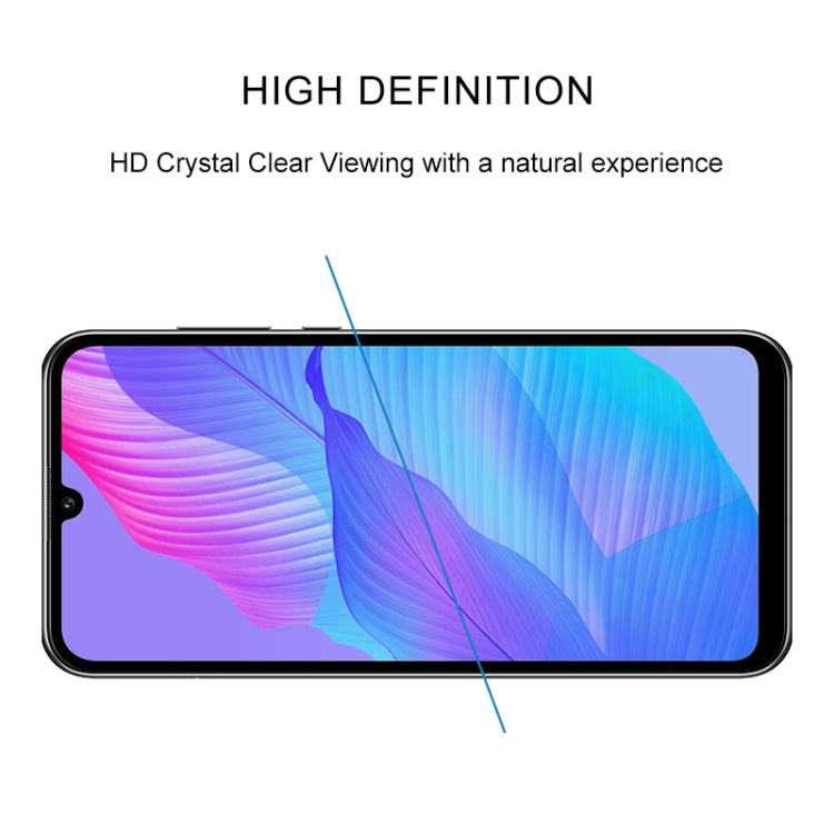 For Huawei Y8p 25 PCS Full Glue Full Screen Tempered Glass Film(Black)