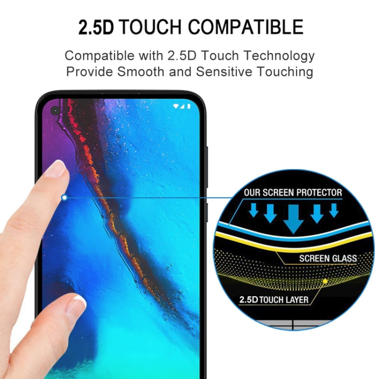 For Motorola Moto G Pro 25 PCS Full Glue Full Screen Tempered Glass Film(Black)