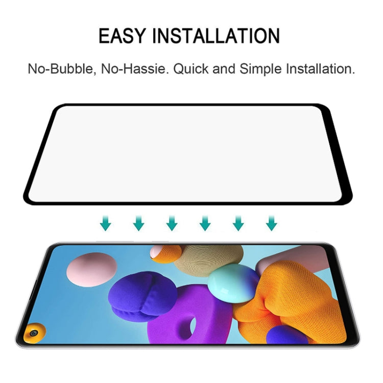 For Samsung Galaxy A21s 25pcs Full Glue Full Screen Tempered Glass Film(Black)