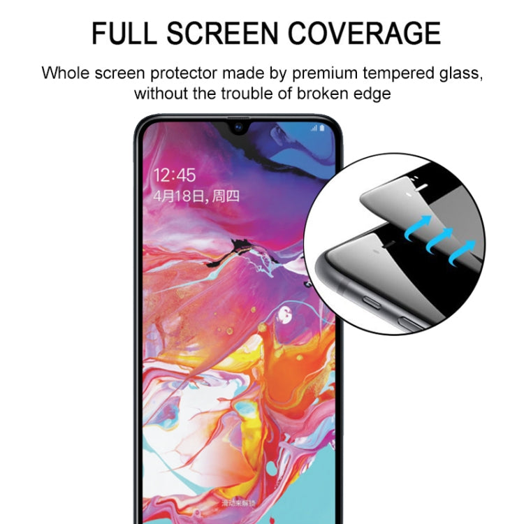 For Samsung Galaxy A70 25 PCS Full Glue Full Screen Tempered Glass Film(Black)